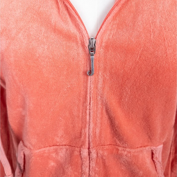 Juicy Couture Pink Terry Zip Hoodie Made in USA Y2K Medium - Picture 4 of 6
